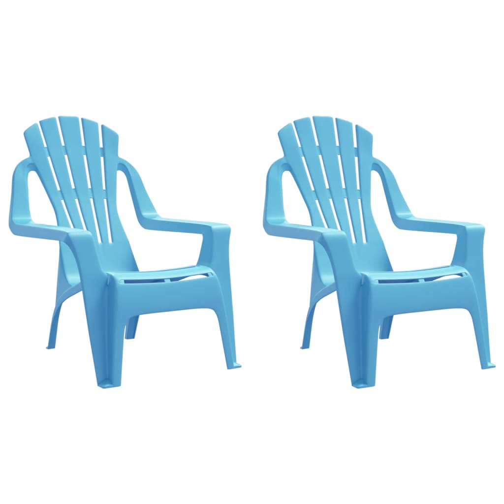 Kindertuinstoelen Hout-Look 37X34X44 Cm Polypropeen Blauw