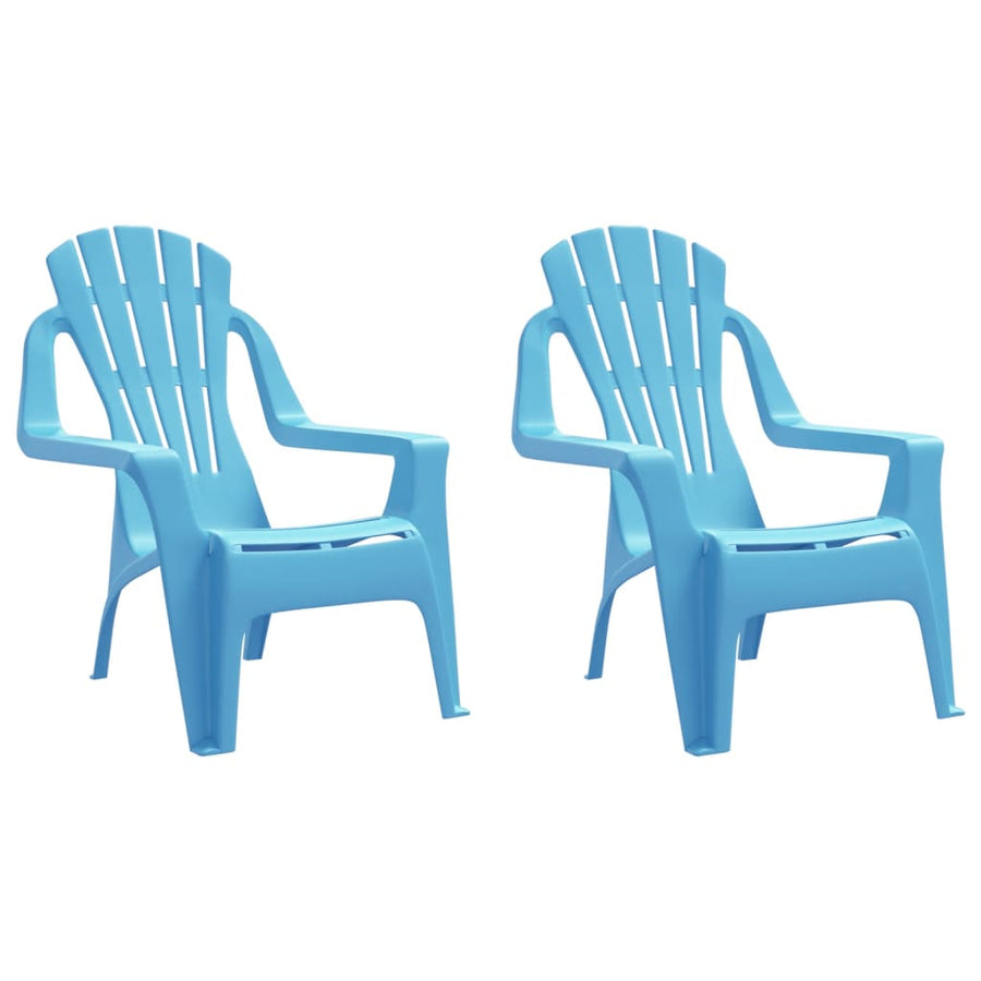 Kindertuinstoelen Hout-Look 37X34X44 Cm Polypropeen Blauw