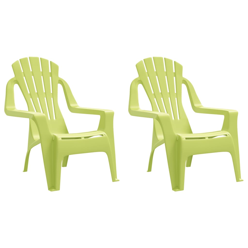 Kindertuinstoelen Hout-Look 37X34X44 Cm Polypropeen Groen