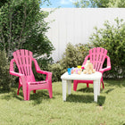 Kids Garden Chairs 2 pcs Wood-look 37x34x44 cm Polypropylene Pink