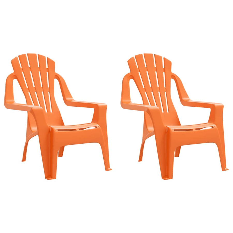 Kindertuinstoelen Hout-Look 37X34X44 Cm Polypropeen Oranje orange