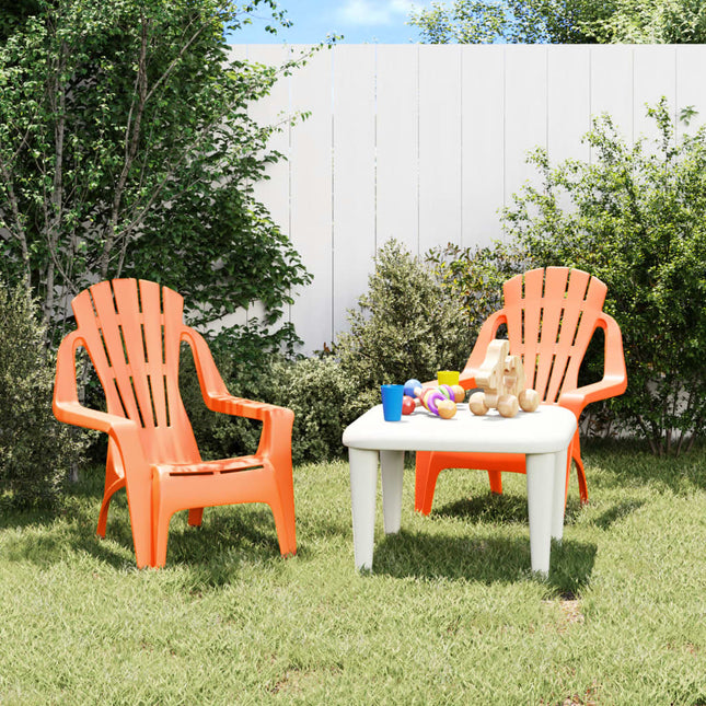 Kindertuinstoelen Hout-Look 37X34X44 Cm Polypropeen Oranje orange