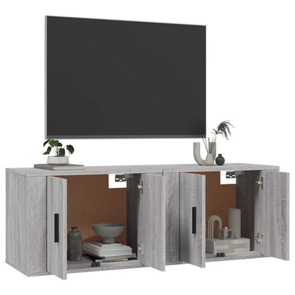Tv-Wandmeubels 57X34,5X40 Cm Eikenkleurig 2 57 x 34.5 x 40 cm Grijs sonoma
