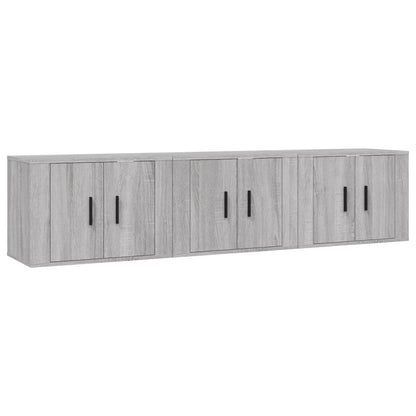 Tv-Wandmeubels 57X4,5X40 Cm Eikenkleurig 3 57 x 34.5 x 40 cm Grijs sonoma