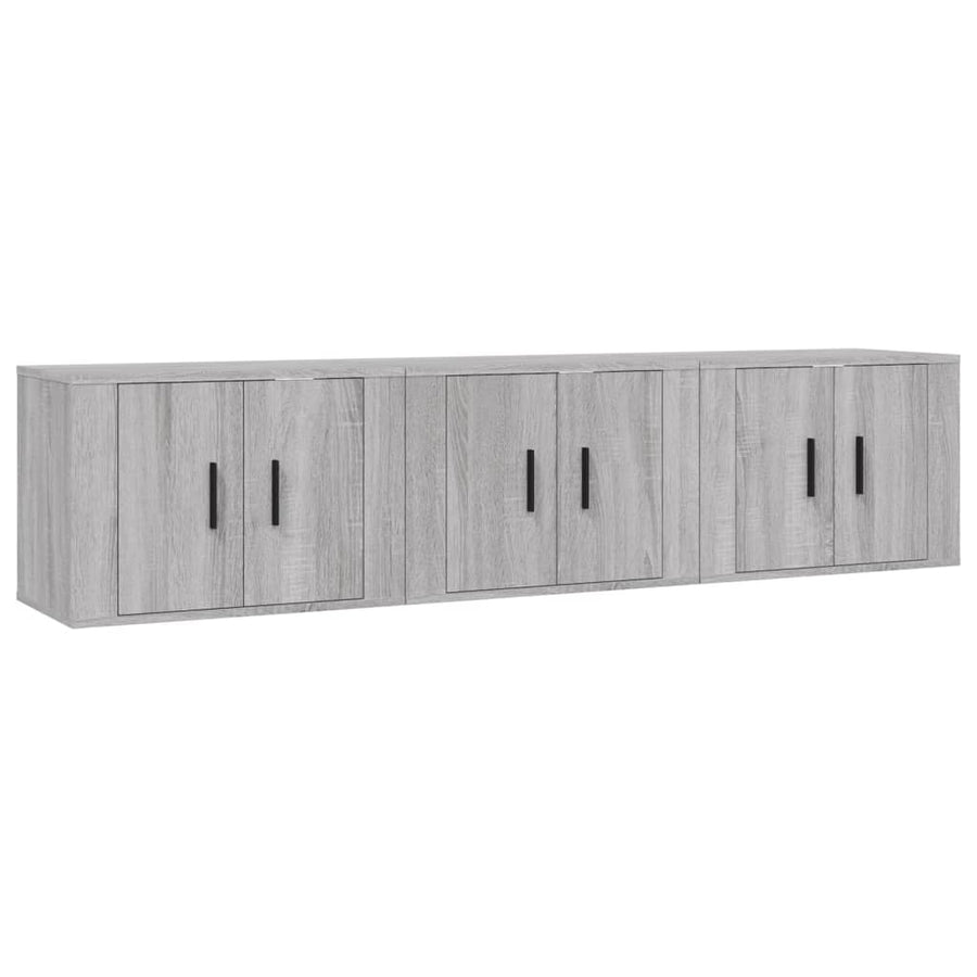 Tv-Wandmeubels 57X4,5X40 Cm Eikenkleurig 3 57 x 34.5 x 40 cm Grijs sonoma