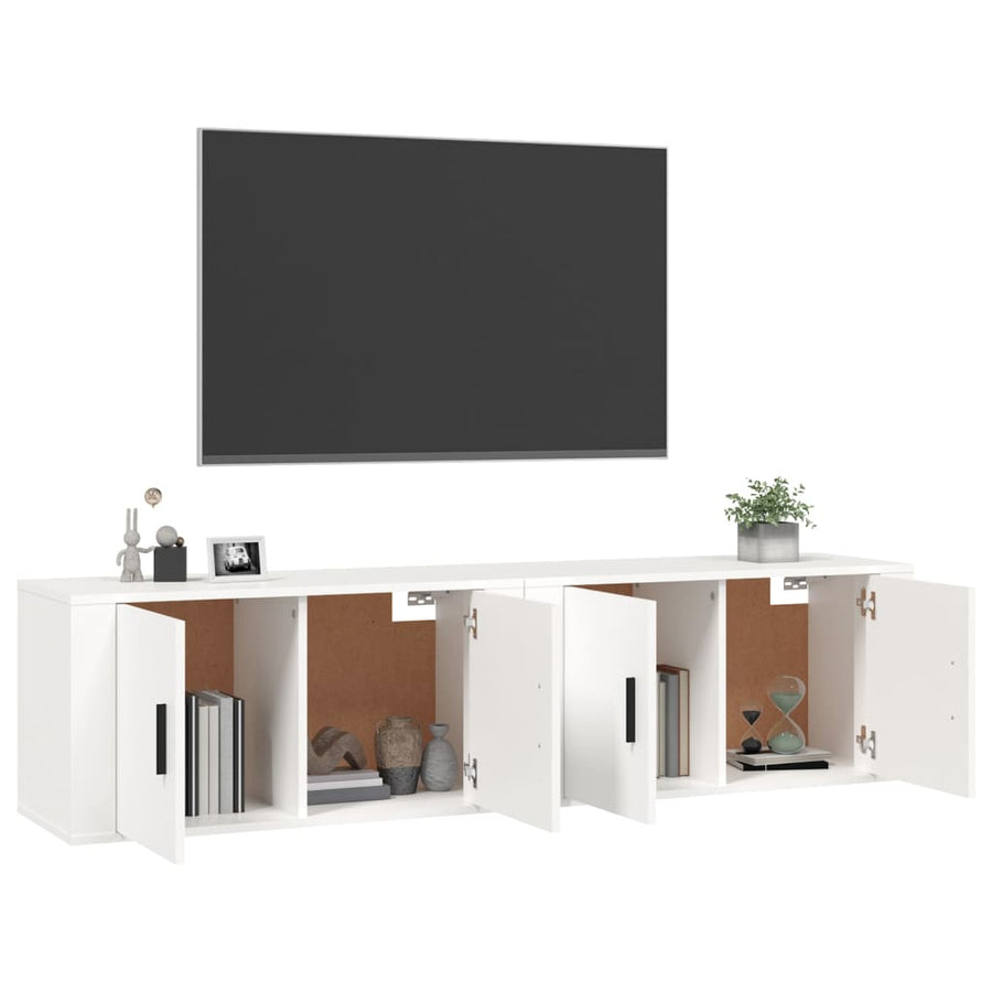 Tv-Wandmeubels 80X34,5X40 Cm 2 80 x 34.5 x 40 cm Wit