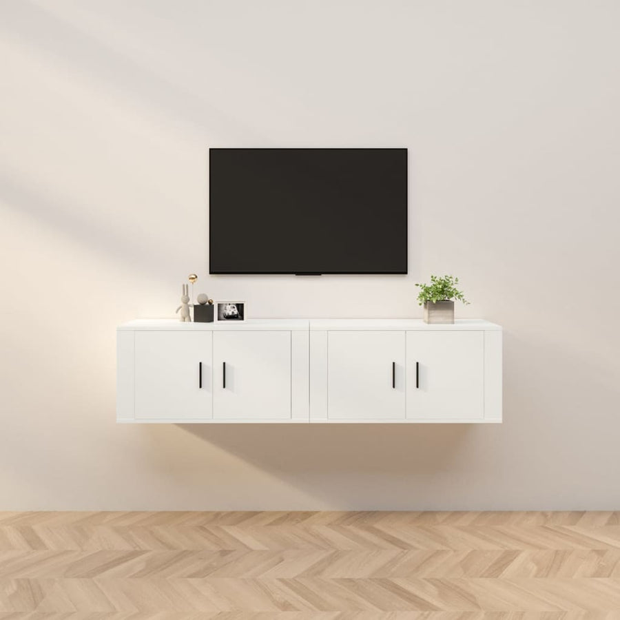 Tv-Wandmeubels 80X34,5X40 Cm 2 80 x 34.5 x 40 cm Wit