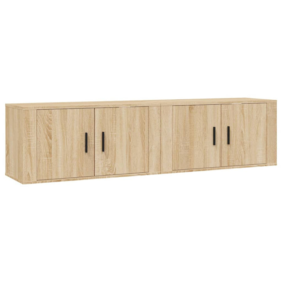 Tv-Wandmeubels 2 St 80X34,5X40 Cm Sonoma Eikenkleurig