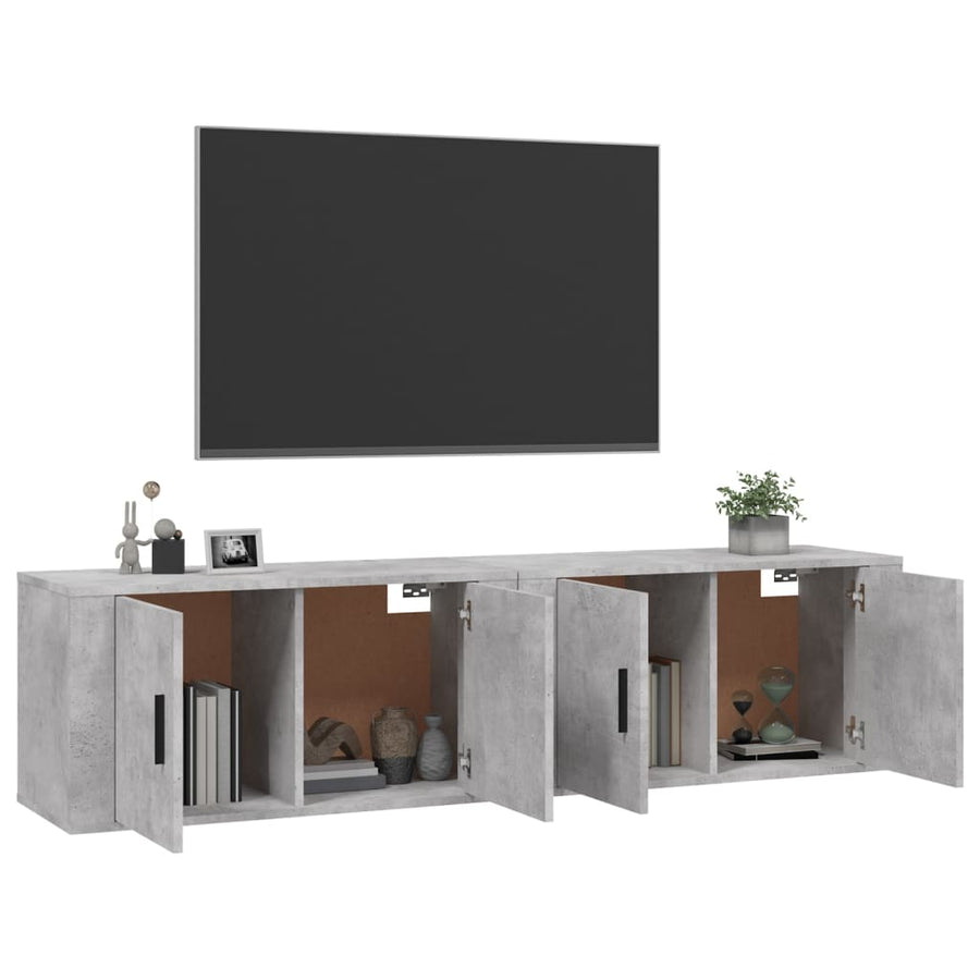 Tv-Wandmeubels 80X34,5X40 Cm 2 80 x 34.5 x 40 cm Betongrijs