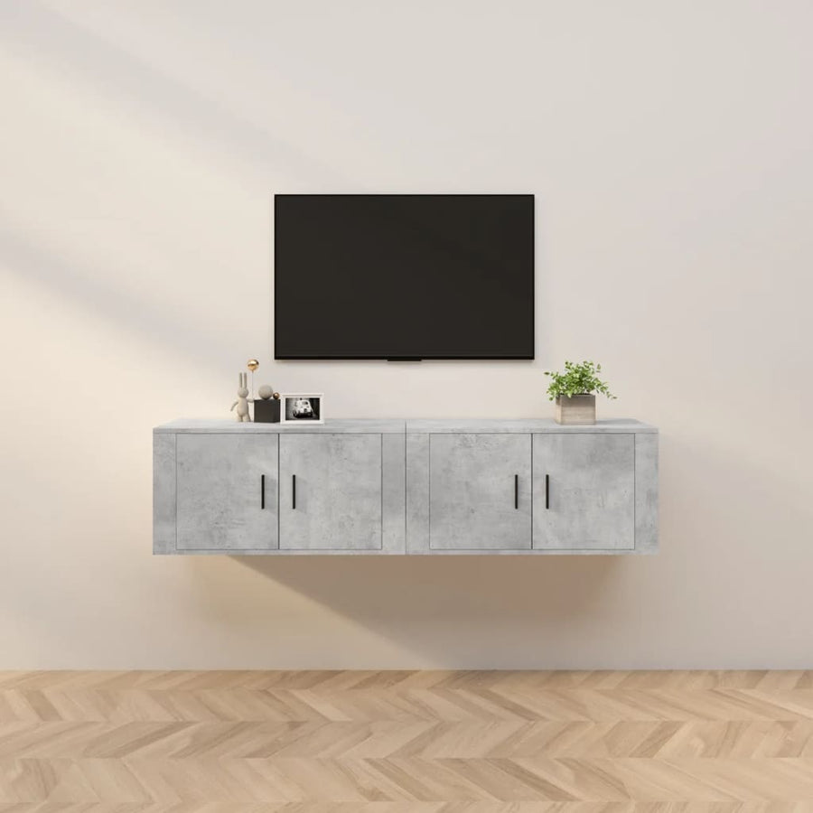 Tv-Wandmeubels 80X34,5X40 Cm 2 80 x 34.5 x 40 cm Betongrijs