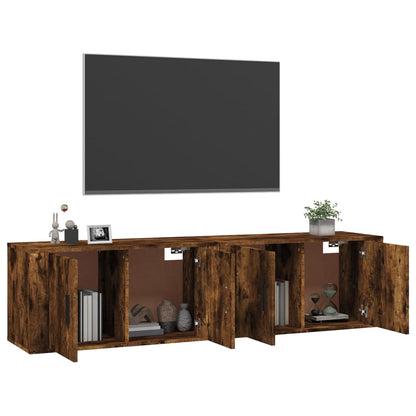 Tv-Wandmeubels 80X34,5X40 Cm Kleurig 2 80 x 34.5 x 40 cm Gerookt eiken