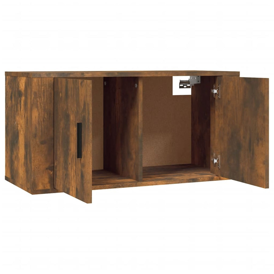 Tv-Wandmeubels 80X34,5X40 Cm Kleurig 2 80 x 34.5 x 40 cm Gerookt eiken