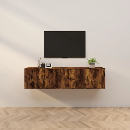 Tv-Wandmeubels 80X34,5X40 Cm Kleurig 2 80 x 34.5 x 40 cm Gerookt eiken