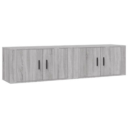 Tv-Wandmeubels 80X34,5X40 Cm Eikenkleurig 2 80 x 34.5 x 40 cm Grijs sonoma