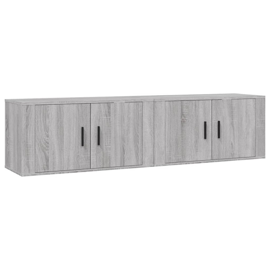 Tv-Wandmeubels 80X34,5X40 Cm Eikenkleurig 2 80 x 34.5 x 40 cm Grijs sonoma