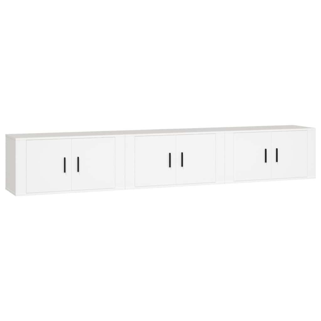 Tv-Wandmeubels 80X4,5X40 Cm 3 80 x 34.5 x 40 cm Wit