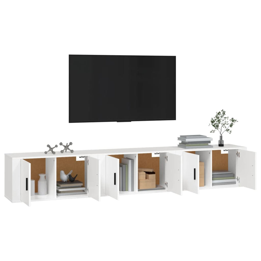 Tv-Wandmeubels 80X4,5X40 Cm 3 80 x 34.5 x 40 cm Wit