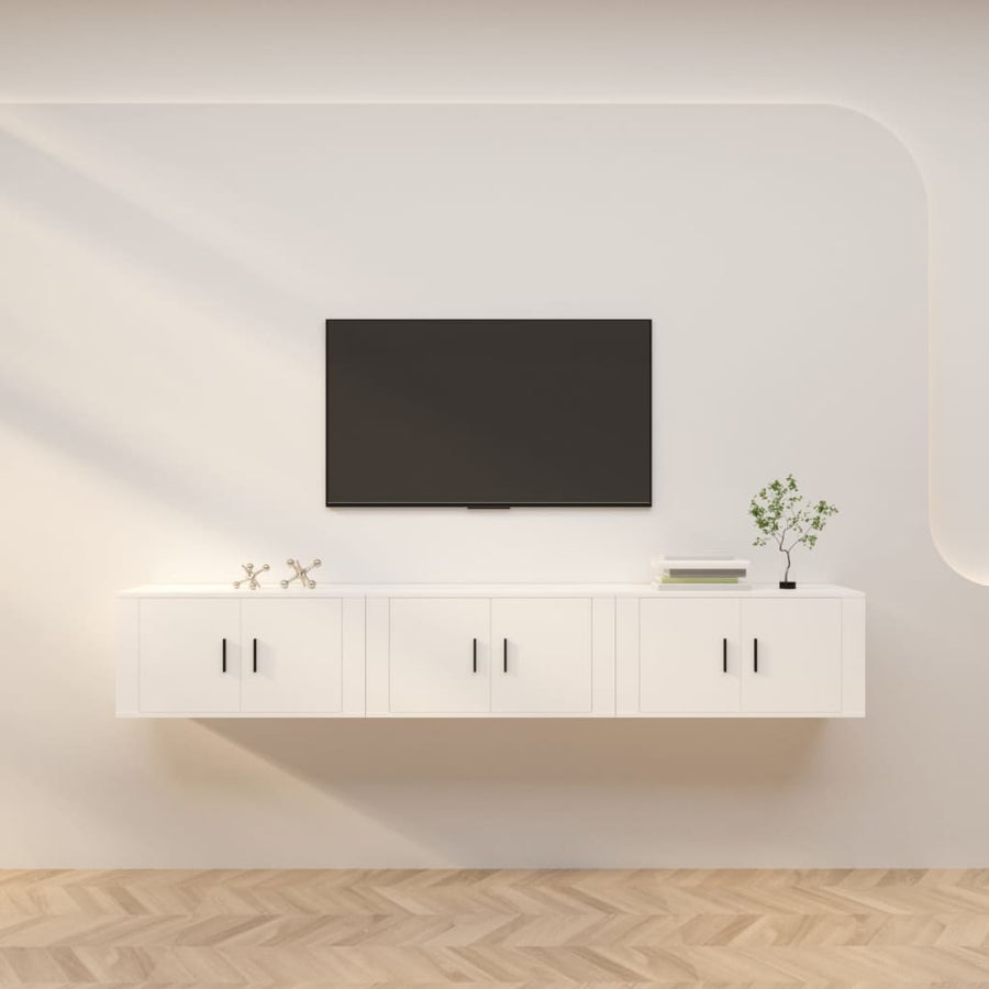 Tv-Wandmeubels 80X4,5X40 Cm 3 80 x 34.5 x 40 cm Wit