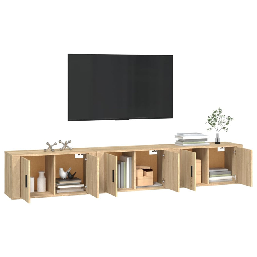 Tv-Wandmeubels 80X34,5X40 Cm Kleurig 80 x 34.5 x 40 cm Sonoma eiken