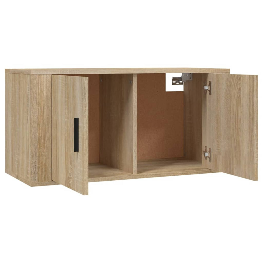 Tv-Wandmeubels 80X34,5X40 Cm Kleurig 80 x 34.5 x 40 cm Sonoma eiken