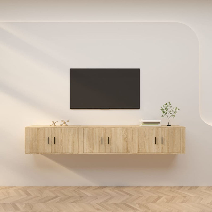 Tv-Wandmeubels 80X34,5X40 Cm Kleurig 80 x 34.5 x 40 cm Sonoma eiken
