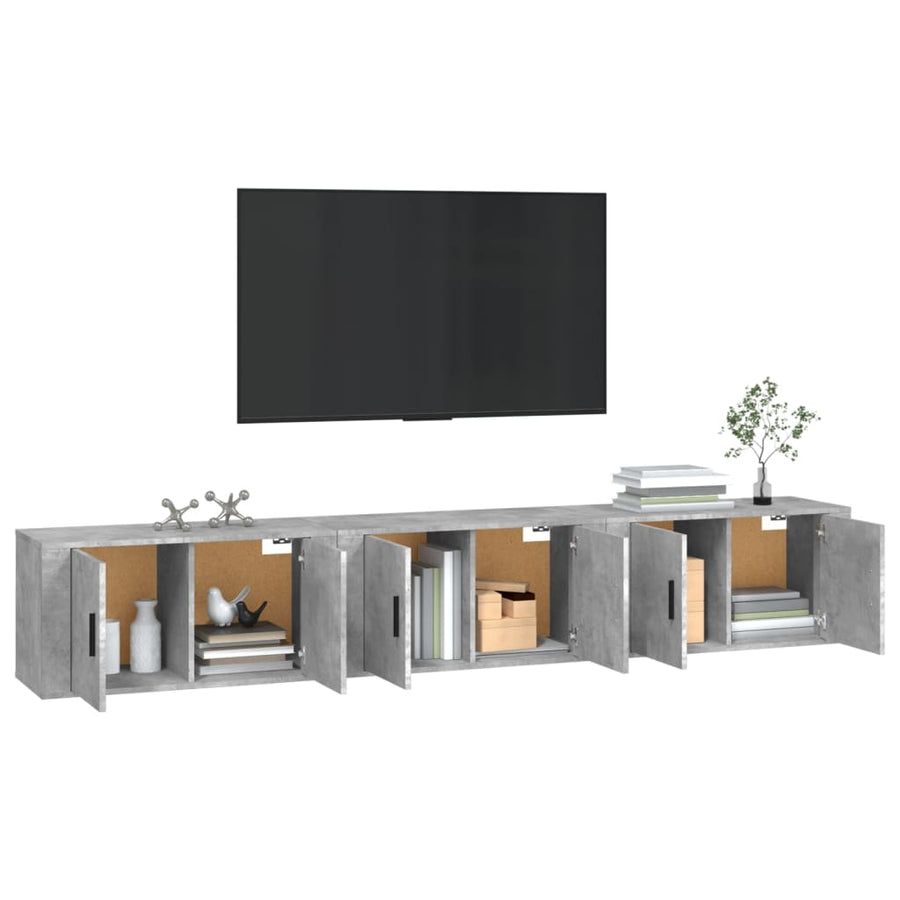 Tv-Wandmeubels 80X34,5X40 Cm 80 cm Betongrijs