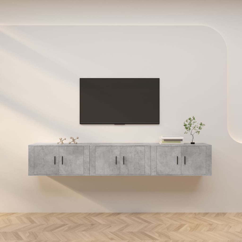Tv-Wandmeubels 80X34,5X40 Cm 80 cm Betongrijs