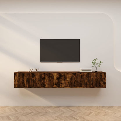 Tv-Wandmeubels 80X4,5X40 Cm Kleurig 3 80 x 34.5 x 40 cm Gerookt eiken