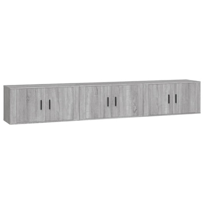 Tv-Wandmeubels 80X4,5X40 Cm Eikenkleurig 3 80 x 34.5 x 40 cm Grijs sonoma