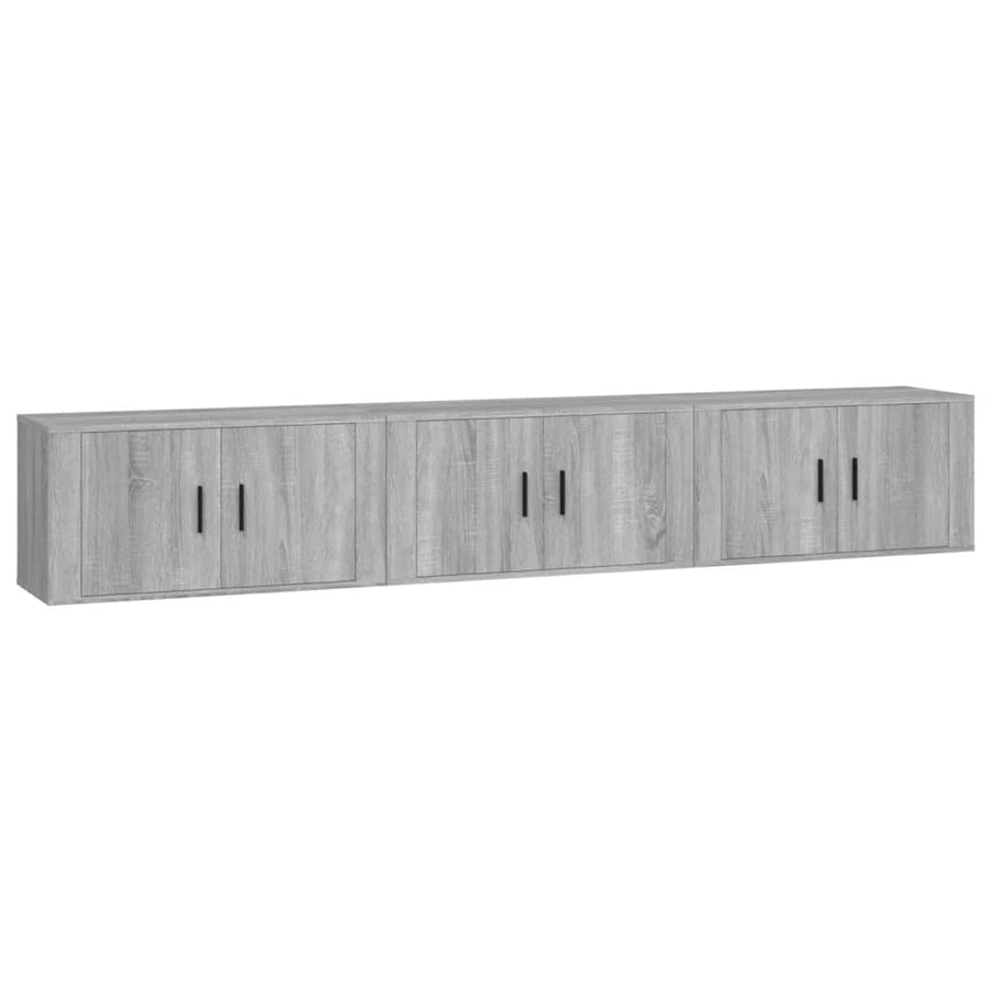 Tv-Wandmeubels 80X4,5X40 Cm Eikenkleurig 3 80 x 34.5 x 40 cm Grijs sonoma