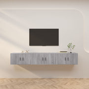 Tv-meubels 3 st 80x34,5x40 cm grijs eikenkleurig