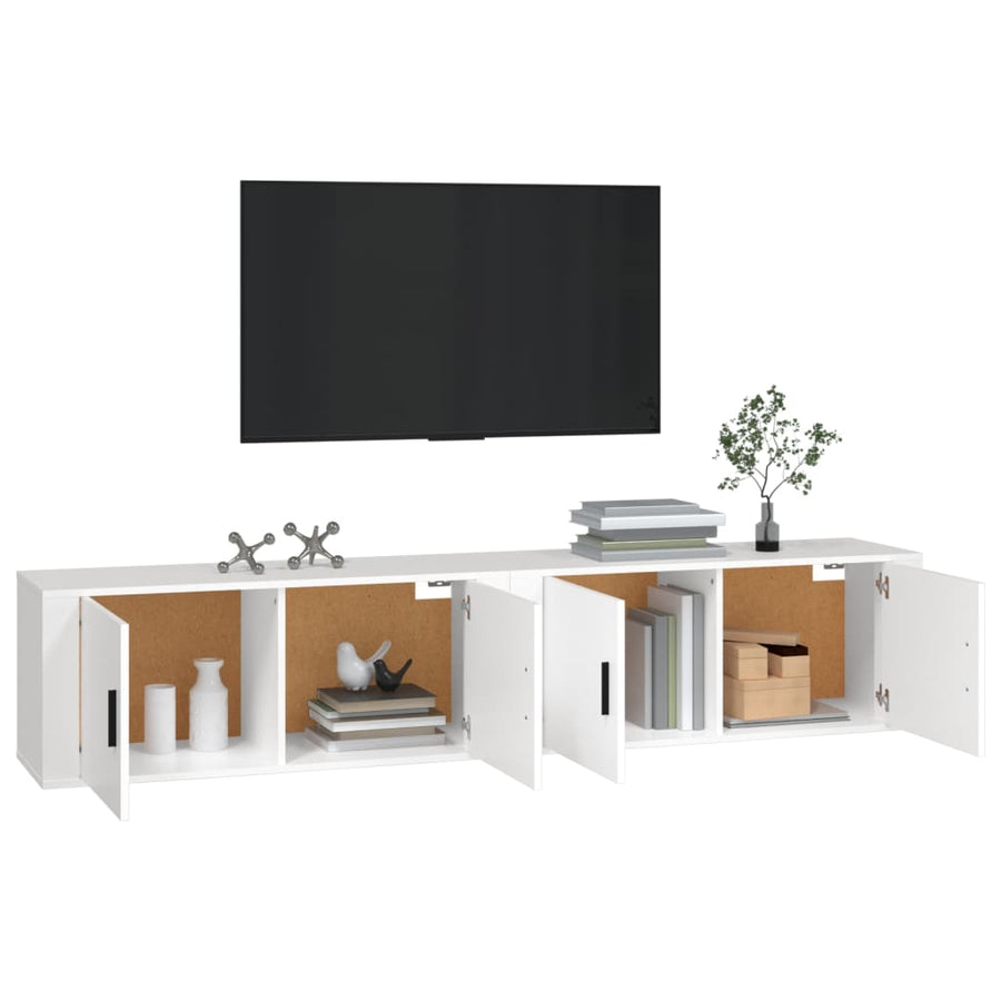 Tv-Wandmeubels 100X34,5X40 Cm 2 100 cm Wit