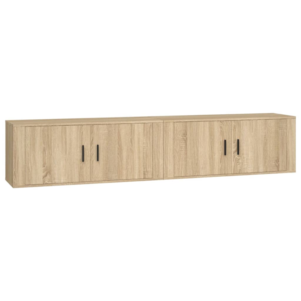 Tv-Wandmeubels 100X34,5X40 Cm Kleurig 2 100 x 34.5 x 40 cm Sonoma eiken