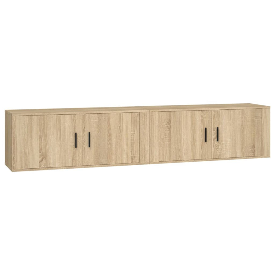 Tv-Wandmeubels 100X34,5X40 Cm Kleurig 2 100 x 34.5 x 40 cm Sonoma eiken