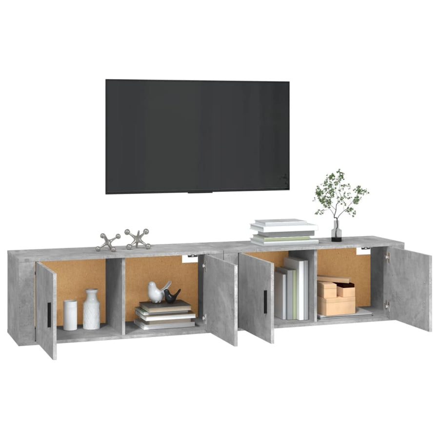 Tv-Wandmeubels 100X34,5X40 Cm 2 100 cm Betongrijs