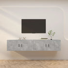 Tv-meubel 100x34,5x40 cm betongrijs bewerkt hout