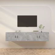 Tv-meubel 100x34,5x40 cm betongrijs bewerkt hout