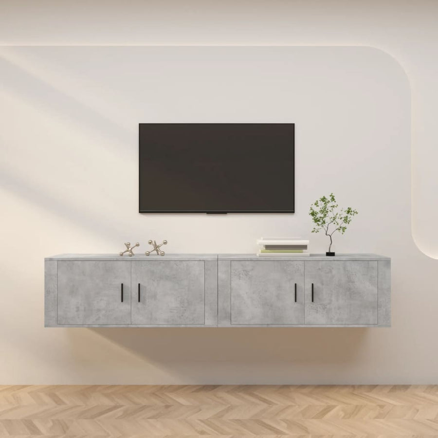Tv-Wandmeubels 100X34,5X40 Cm 2 100 cm Betongrijs