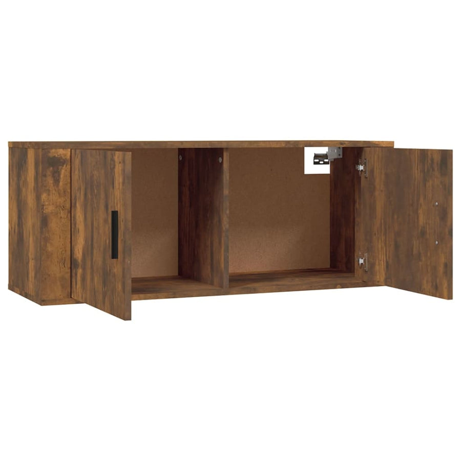 Tv-Wandmeubels 100X34,5X40 Cm Kleurig 2 100 cm Gerookt eiken