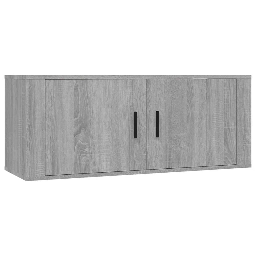 Tv-Wandmeubels 100X34,5X40 Cm Eikenkleurig 2 100 cm Grijs sonoma