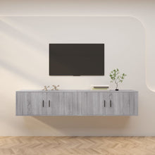 Tv-Wandmeubels 100X34,5X40 Cm Eikenkleurig 2 100 cm Grijs sonoma