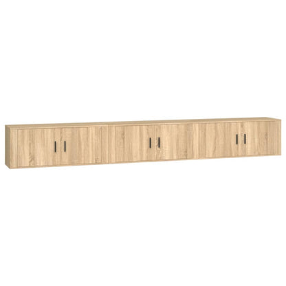 Tv-Wandmeubels 3 St 100X34,5X40 Cm Sonoma Eikenkleurig 100 x 34.5 x 40 cm
