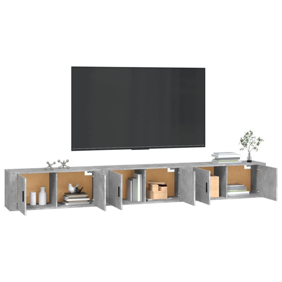 Tv-Wandmeubels 100X34,5X40 Cm 100 cm Betongrijs