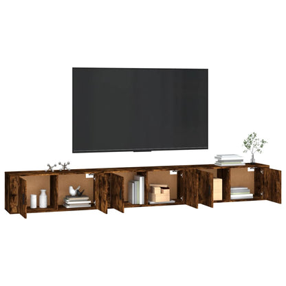 Tv-Wandmeubels 100X34,5X40 Cm Kleurig 100 cm Gerookt eiken