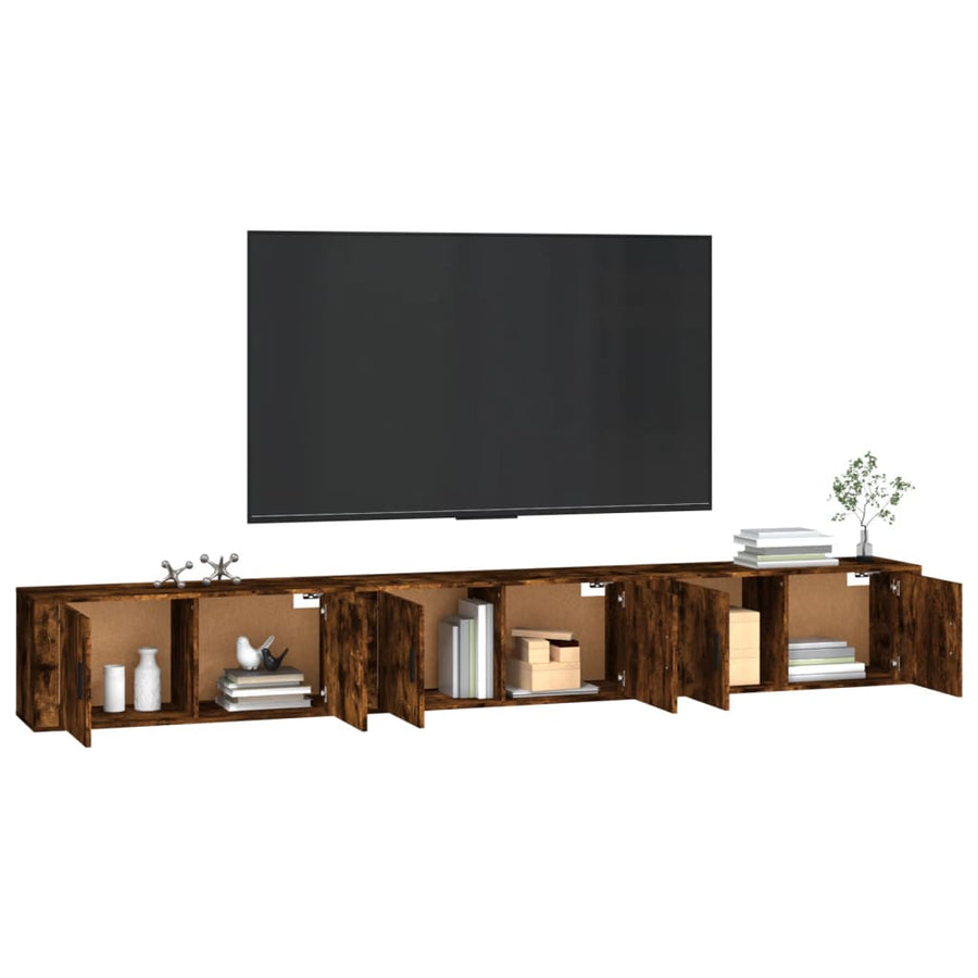 Tv-Wandmeubels 100X34,5X40 Cm Kleurig 100 cm Gerookt eiken