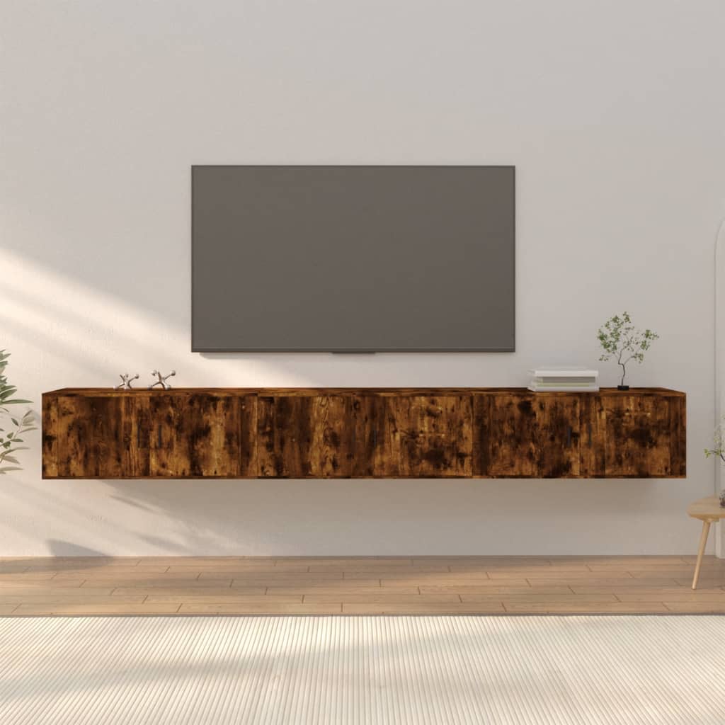 Tv-Wandmeubels 100X34,5X40 Cm Kleurig 100 cm Gerookt eiken