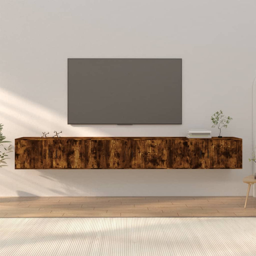 Tv-Wandmeubels 100X34,5X40 Cm Kleurig 100 cm Gerookt eiken