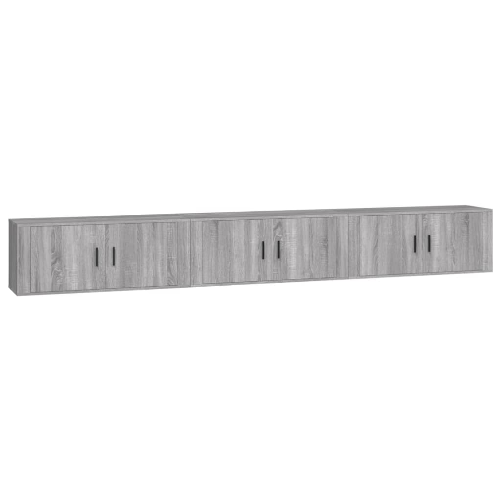 Tv-Wandmeubels 100X34,5X40 Cm Eikenkleurig 100 x 34.5 x 40 cm Grijs sonoma