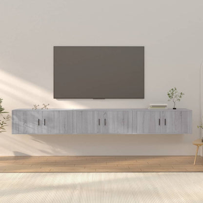 Tv-Wandmeubels 100X34,5X40 Cm Eikenkleurig 100 x 34.5 x 40 cm Grijs sonoma
