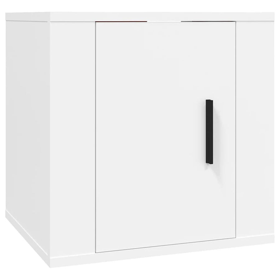 -Delige Tv-Meubelset Bewerkt Hout Wit